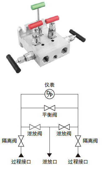 变送器带传统法兰-五阀组1